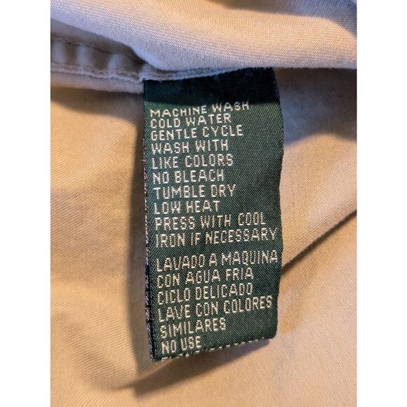 Lauren Ralph Lauren Safari Field Shirt Khaki Utility Pockets Unisex Size Medium - Picture 4 of 13